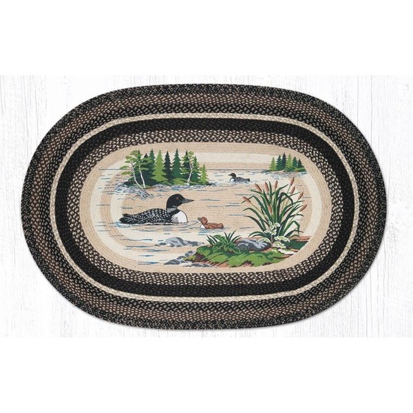 Capitol Importing Co 4 x 6 ft. Jute Oval Loons Patch 88-46-313L